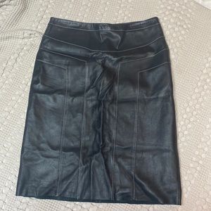 Genuine leather BCBG Maxazria skirt.